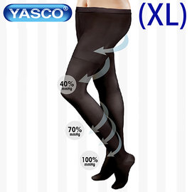YASCO昭惠醫療漸進式彈性襪1雙-褲襪黑色包趾(XL)