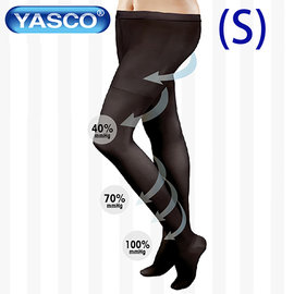 YASCO昭惠醫療漸進式彈性襪1雙-褲襪黑色包趾(S)