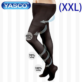 YASCO昭惠醫療漸進式彈性襪1雙-褲襪黑色包趾(XXL)
