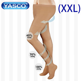 YASCO昭惠醫療漸進式彈性襪1雙-褲襪膚色包趾(XXL)