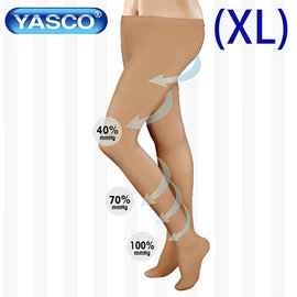 YASCO昭惠醫療漸進式彈性襪1雙-褲襪膚色包趾(XL)
