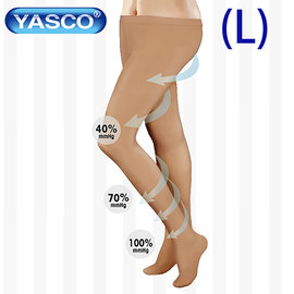 YASCO昭惠醫療漸進式彈性襪1雙-褲襪膚色包趾(L)