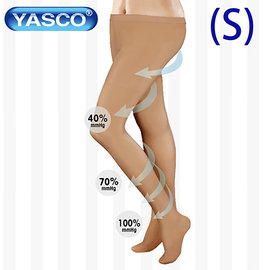 YASCO昭惠醫療漸進式彈性襪1雙-褲襪膚色包趾(S)
