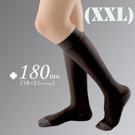 YASCO昭惠醫療漸進式彈性襪1雙-小腿襪-黑色(XXL)
