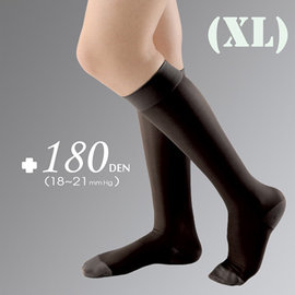 YASCO昭惠醫療漸進式彈性襪1雙-小腿襪-黑色(XL)