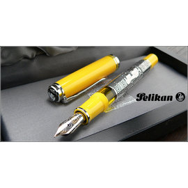 德國 百利金 Pelikan Toledo 18K雙色筆尖大銀雕鋼筆-黃桿(M910) F/M尖可選