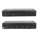 4K2K 3D HDMI切換器 同軸光纖 獨立音源 SWITCH 解碼器 DTS 音頻視頻分離4進1出 四進一出