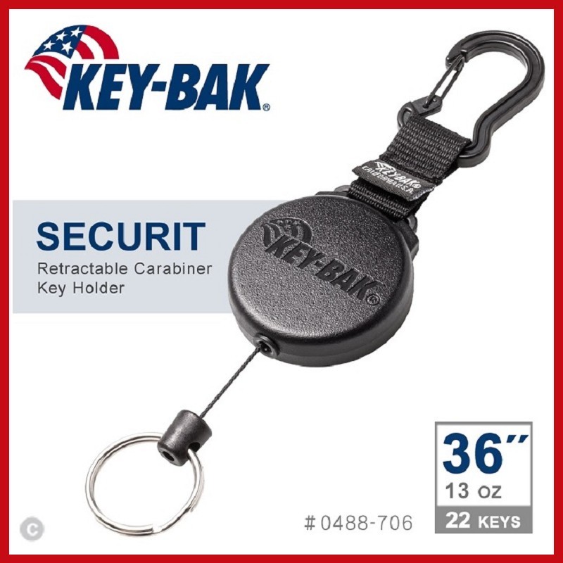 KEY-BAK SECURIT 36”超級負重伸縮鑰匙圈 #0488-706【AH31050】i-Style居家生活
