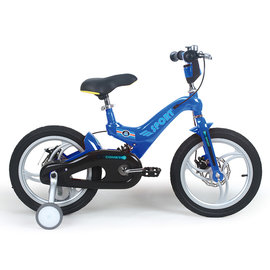 寶貝樂嚴選 16吋超輕量鎂合金前後碟煞避震腳踏車(打氣胎)-藍(BTSX1632B)