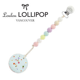 加拿大 Loulou lollipop 馬卡龍奶嘴鍊固齒器組/奶嘴鍊夾 棉花糖