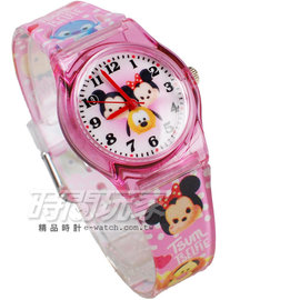 Disney 迪士尼 TsumTsum 米奇 米妮 高飛 疊疊樂 卡通手錶 兒童手錶 防水手錶 DT米奇粉小