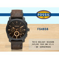 CASIO時計屋 FOSSIL手錶 FS4656 男錶 石英錶 皮革錶帶 防水 強化玻璃(FS4662 FS4682)