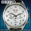 CASIO手錶專賣店 SEIKO精工 SSB227P1 不鏽鋼錶殼/皮革錶帶 石英男錶 日期 防水