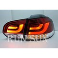 ●○RUN SUN 車燈,車材○● 全新 Volkswagen 福斯 09 10 11 12 GOLF 6 升級GTI款式 光柱晶鑽紅白 尾燈 LED方向燈