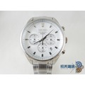◎明美鐘錶◎ SEIKO精工錶 雅痞紳士三眼計時腕錶(白色) SSB221P1 原價$10000