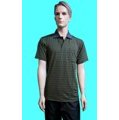 SKIP精品--咖啡紗男條紋POLO衫( 綠)