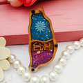 台灣特產紀念品伴手禮~縷空藍紫色寶島地圖造型星砂磁鐵 冰箱貼 每個特價110元