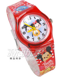 迪士尼 Disney TsumTsum 米奇 米妮 高飛 疊疊樂 卡通手錶 兒童手錶 防水手錶 DT米奇紅小