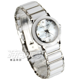 valentino coupeau 范倫鐵諾 陶瓷不銹鋼簡約小圓錶 女錶 防水手錶 學生錶 V61292白小
