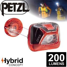 【Petzl 法國 ZIPKA BLACK 頭燈《200流明/紅》】頭燈/防潑水/緊急照明燈/登山露營/救難/手電筒/E93ABB