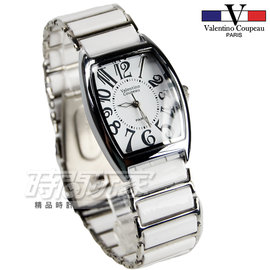 valentino coupeau 范倫鐵諾 數字時刻不銹鋼陶瓷女錶 男錶 中性錶 學生手錶 防水手錶 V12180白大