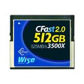 【亞洲數位商城】Wise CFast 2.0 512GB 3500X(525MB／s)記憶卡 CFA-5120
