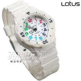 Lotus 時尚錶 日本機蕊 簡單數字活力潮流腕錶 數字錶 女錶/學生錶/兒童手錶/都適合 TP2108L-02白色