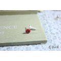 Re-BorN飾品⭐️ 韓系 現貨 紅白色 螺絲造型 俏皮 合金 耳環