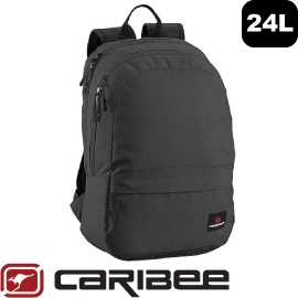 【Caribee 澳洲 RUSH 24L電腦背包《黑》】自助旅行/筆電背包/平板背包/多隔間/後背包手提包/行李包/CE-6104