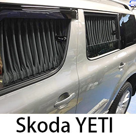 預購Carlife 汽車窗簾(Skoda YETI)-時尚水晶黑【7窗 側前+側後+側尾+後擋】~安裝費另計