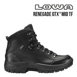 【詮國】LOWA 德國多功能軍用靴 - RENEGADE GTX MID TF 黑色多功能寬楦軍警用靴 (Gore-Tex) - LW310939-9999
