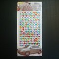彩色鑽石貼紙(五彩-6mm-260顆)/水鑽貼紙/水晶鑽貼/汽車手機貼紙