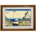 日本畫/葛飾北齋M1-10(羅丹畫廊)日本浮世繪/富士山/裝飾畫 /和室掛畫/含框48X63公分