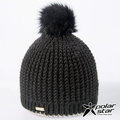 【PolarStar】小圓球造型保暖帽『黑』P17619 羊毛帽 毛球帽 素色帽 針織帽 毛帽 毛線帽 帽子