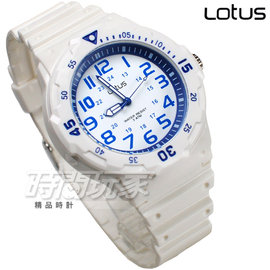 Lotus 時尚錶 日本機蕊 簡單數字活力潮流腕錶 數字錶 男錶/學生錶/兒童手錶/都適合 TP2108M-17白藍