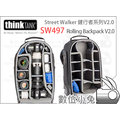 數位小兔【ThinkTank StreetWalker V2.0 SW497 健行者 拉桿後背包】全開式 相機包 攝影包