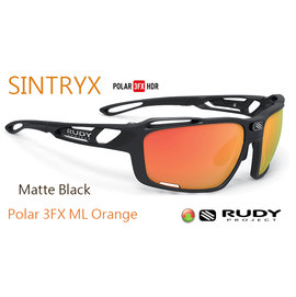 『凹凸眼鏡』義大利 Rudy Project Sintryx系列Black Matte / Polar3FX HDR ML Orange三倍偏光水銀鍍膜鏡片運動眼鏡~六期零利率