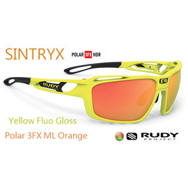 『凹凸眼鏡』義大利 Rudy Project Sintryx系列YwllowFluo Gloss/ Polar3FX HDR ML Orange三倍偏光水銀鍍膜鏡片運動眼鏡~六期零利率