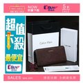 EBUY代購Calvin Klein ck 長夾 錢夾 錢包 皮夾 手拿包 零錢袋 閃電紋 贈禮盒+提袋+禮盒包裝1