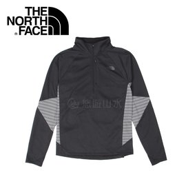 【The North Face 男款 半襟針織上衣《黑》】長袖T恤/保暖上衣/長袖/2V59J2G