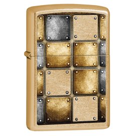 ZIPPO Metal Design Gold Dust Lighter 金屬格子趣打火機 -#ZIPPO 28539