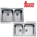 【BS】TEKA 304不銹鋼雙槽（80cm）CLASSIC 2B (R/L) (右大或左大)