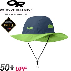 【Outdoor Research 美國 SEATTLE SOMBRERO 防水透氣大盤帽《藍/綠》】GORE-TEXR防水/吸濕排汗/UPF50+/243505