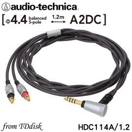 志達電子 HDC114A/1.2 日本鐵三角 4.4mm平衡端子 A2DC 耳罩式耳機升級線 適用ATH-SR9、 ATH-ESW950、ATH-ES750