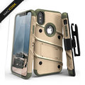 Zizo Bolt iPhone XS / X 專用 極致防護 軍規 防摔 保護殼 附背夾 /玻璃貼