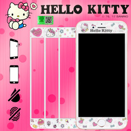 出清 9H滿版 Hello Kitty 三麗鷗正版授權 4.7吋 iPhone 6/7/8/SE (2020/2022) 彩繪玻璃手機螢幕保護貼/強化玻璃/鋼化玻璃 玻璃貼 保貼