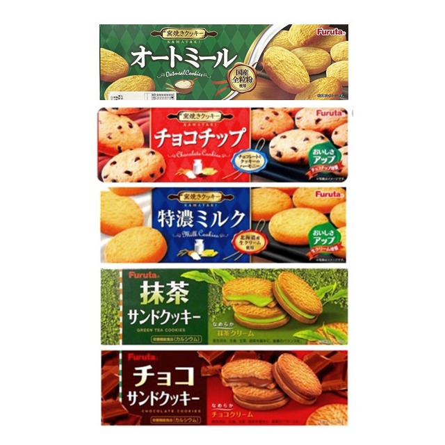 +東瀛go+ Furuta 古田 窯燒餅乾 特濃牛奶風味餅乾 可可風味碎片 燕麥風味 KAMAYAKI 日本餅乾 拜拜