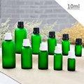 『藝瓶』空瓶空罐 化妝保養品分類瓶 遮光精油瓶 黑白大頭蓋/霧綠玻璃精油分裝瓶-10ml