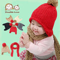 二件套 寶寶 毛帽+脖圍 針織帽 保暖帽 秋冬 寶寶 保暖 護耳 圍巾 (約1-3歲)【JD0061】