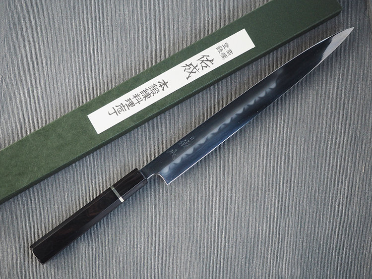 佑成/《本燒柳刃黑檀柄+銀卷》/ 300mm / 刺身生魚片刀/ 專業用廚刀